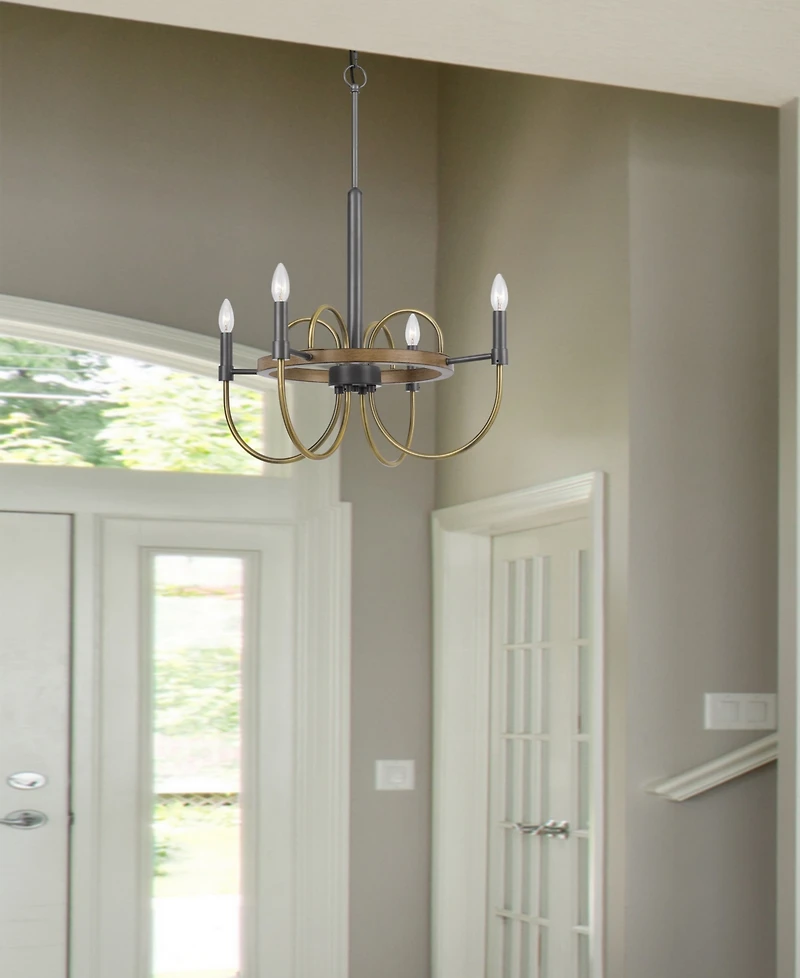 Seagrove 4 Light 29" Height Metal Chandelier