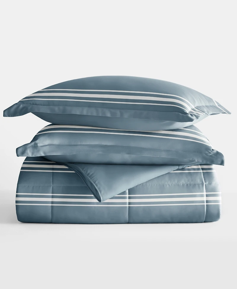 ienjoy Home Ultra Soft Stripe Reversible 2- Pc. Comforter Set, Twin
