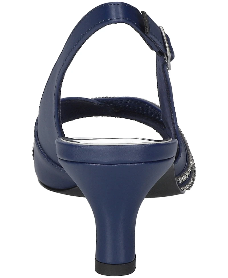 Easy Street Women's Teton Buckle Slingback Dress Sandals