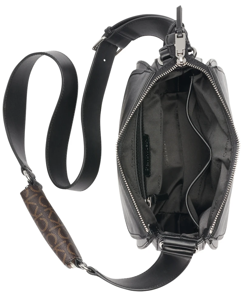 Calvin Klein Bella Adjustable Crossbody with Signature Zippered Pouch