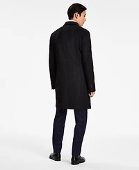 Tommy Hilfiger Men's Addison Wool-Blend Trim Fit Overcoat