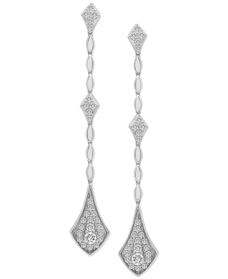 Wrapped in Love Diamond Linear Drop Earrings (1 ct. t.w.) in 14k Gold or 14k White Gold, Created for Macy's