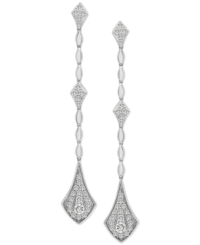 Wrapped in Love Diamond Linear Drop Earrings (1 ct. t.w.) in 14k Gold or 14k White Gold, Created for Macy's