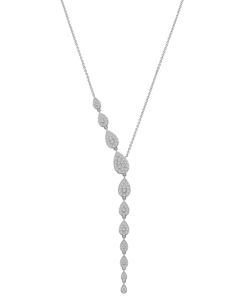 Wrapped Love Diamond Asymmetric Lariat Necklace (1 ct. t.w.) 14k Gold or White Gold, 15" + 2" extender, Created for Macy's