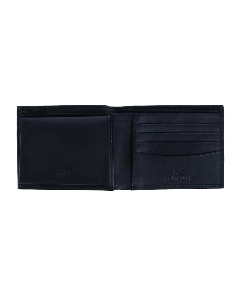 Trafalgar Men's Orion Leather 8-Slot Bi-Fold Wallet with Removable Id Card Case