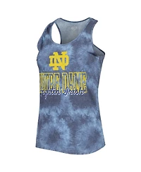 Women's Concepts Sport Navy Notre Dame Fighting Irish Billboard Tie-Dye Tank Top and Shorts Set