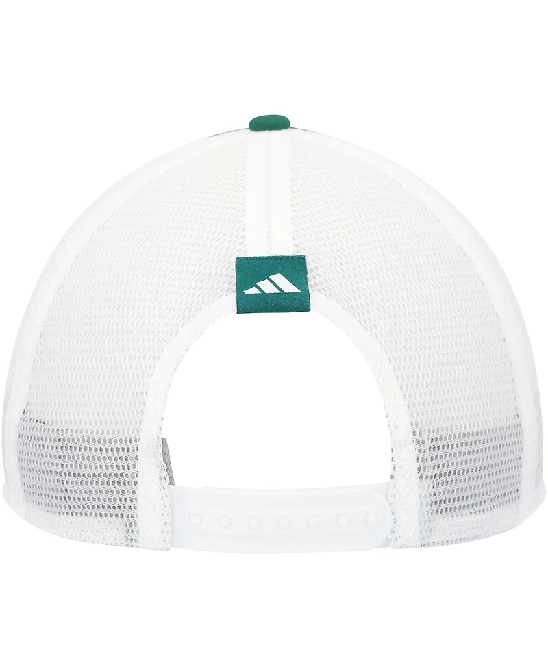 Men's adidas Green Miami Hurricanes Phrase Foam Front Trucker Adjustable Hat