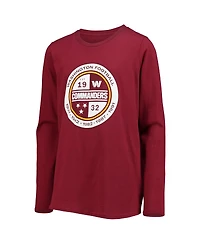 Big Boys Burgundy Washington Commanders Secondary Logo Long Sleeve T-shirt