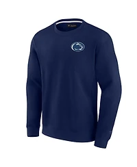 Men's and Women's Fanatics Signature Navy Penn State Nittany Lions Super Soft Pullover Crew Sweatshirt