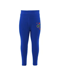 Girls Preschool Gray, Royal Florida Gators Heart to Hoodie and Leggings Set