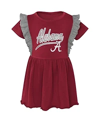 Girls Toddler Crimson Alabama Tide Too Cute Tri-Blend Dress
