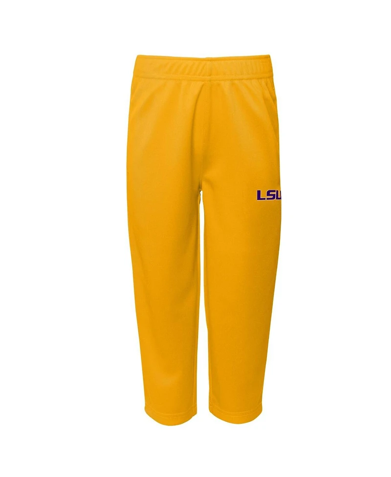 Toddler Boys and Girls Purple Lsu Tigers Two-Piece Red Zone Jersey Pants Set
