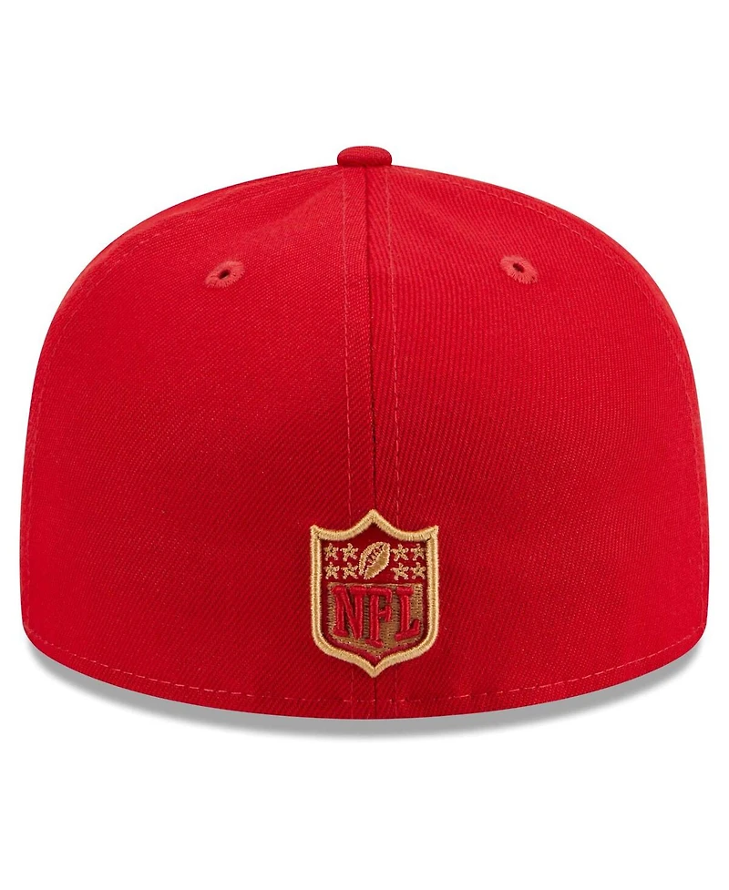 Men's New Era Scarlet San Francisco 49ers Main Patch 59FIFTY Fitted Hat