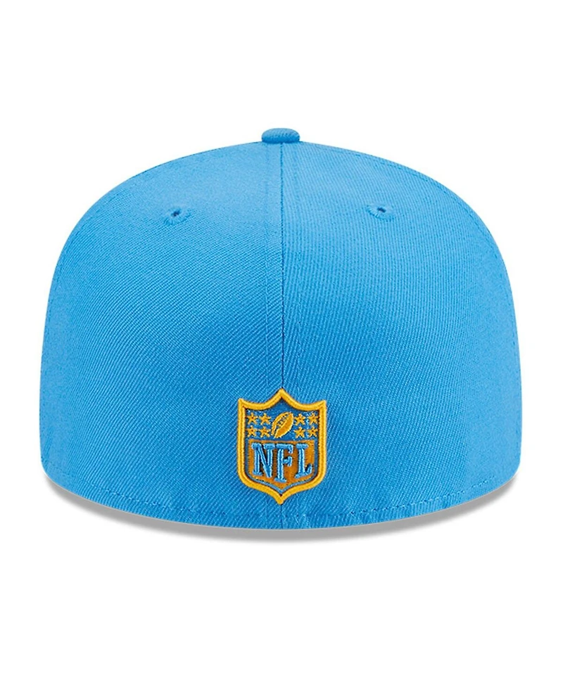 Men's New Era Powder Blue Los Angeles Chargers Main Patch 59FIFTY Fitted Hat