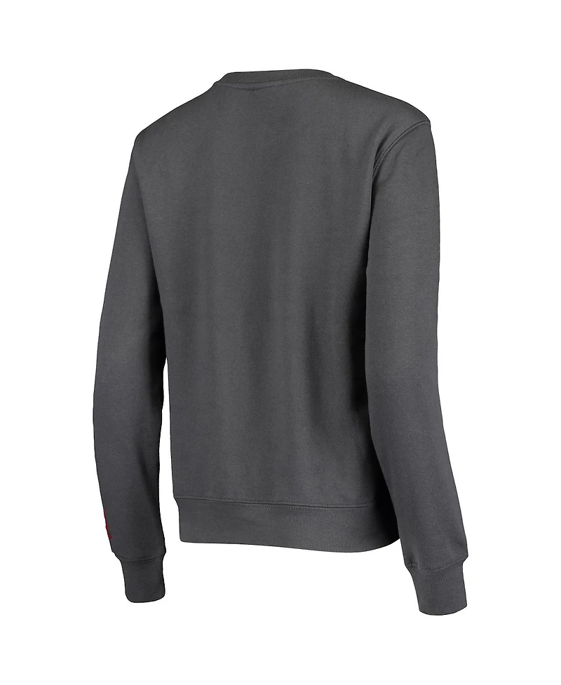 Women's Colosseum Charcoal Alabama Crimson Tide Campanile Pullover Sweatshirt