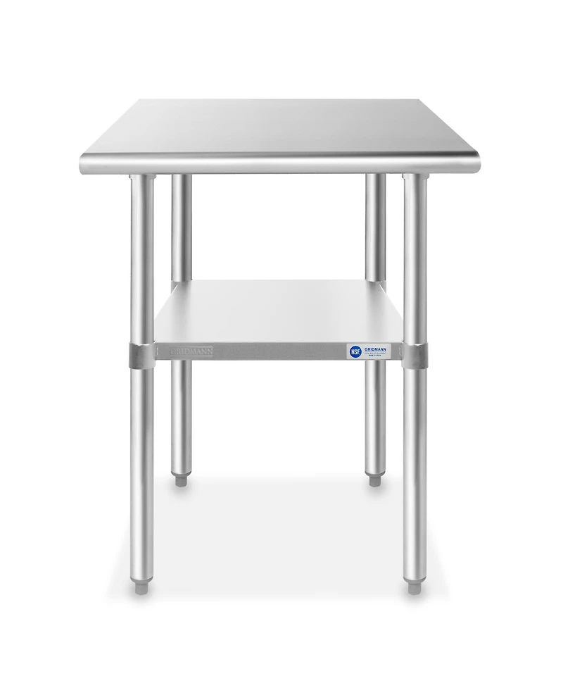 Gridmann x Inch Stainless Steel Table w/ Undershelf