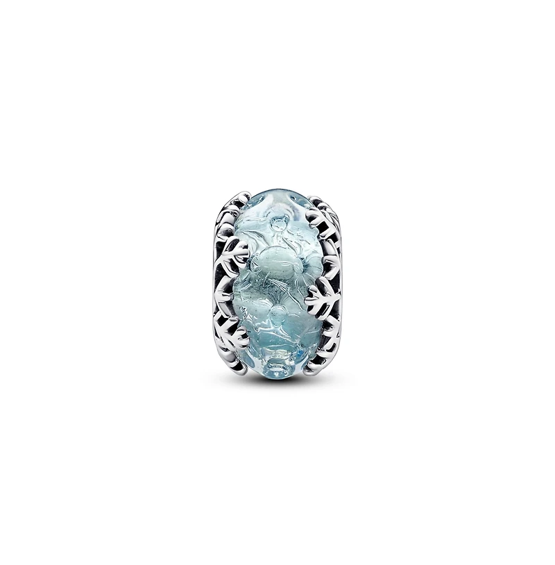 Pandora Sterling Silver Winter Snowflake Murano Charm