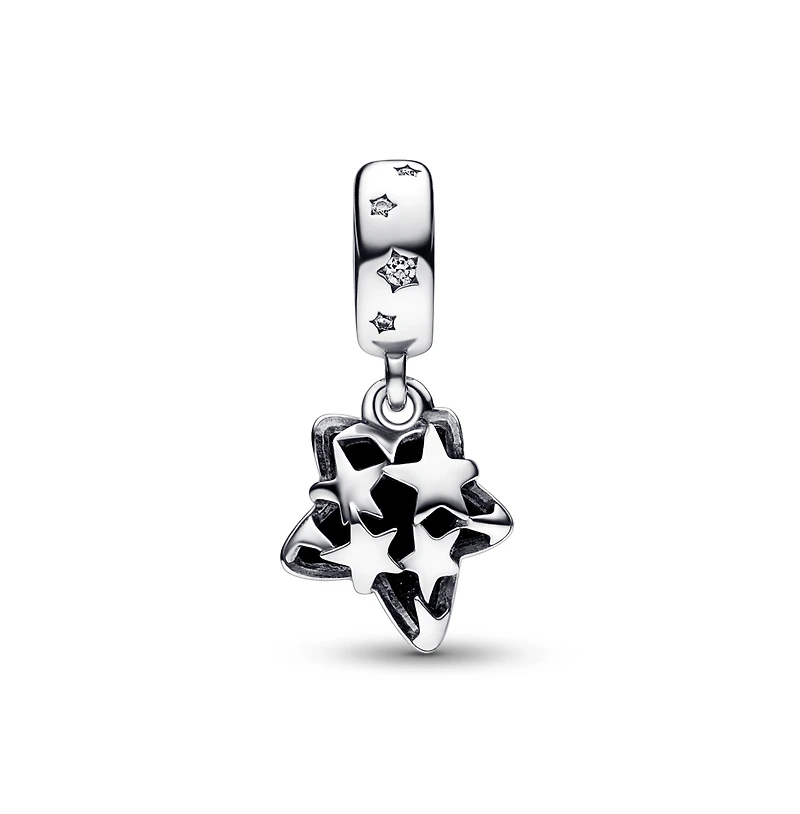 Pandora Sterling Silver Celestial Galaxy Star Murano Dangle Charm