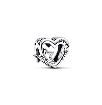 Pandora Sterling Silver Openwork Family Heart Star Charm