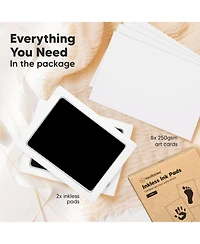 2pk Inkless Ink Pad for Baby Hand and Footprint Kit, Clean Touch Dog Paw, Nose Print & Pet Safe, Large
