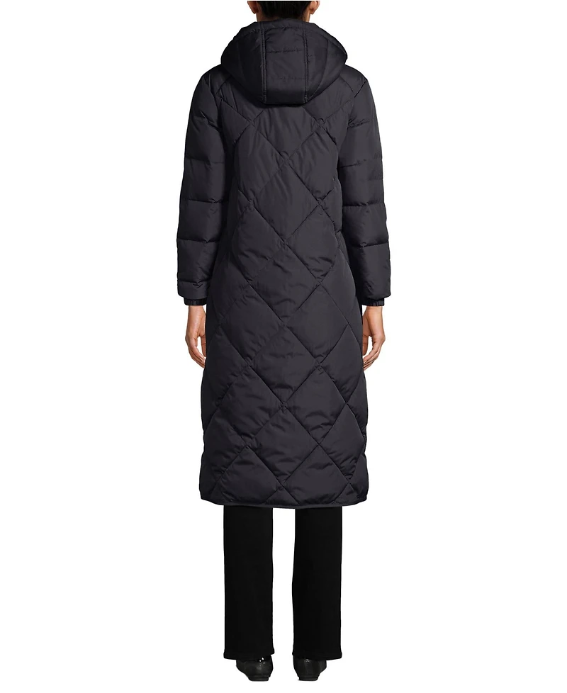 Lands' End Women's FeatherFree Insulated Diamond Quilted Maxi Coat