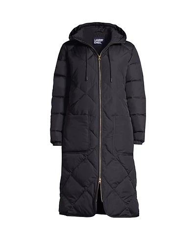 Lands' End Women's FeatherFree Insulated Diamond Quilted Maxi Coat
