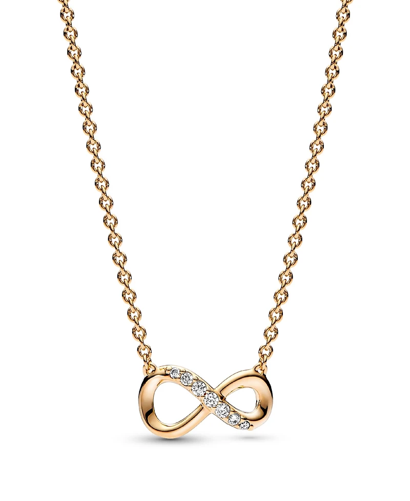 Pandora Moments Sterling Sparkling Cubic Zirconia Infinity Collier Necklace