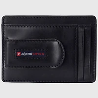 Alpine Swiss Mens Rfid Safe Money Clip Wallet Minimalist Id Window Card Case Fpw