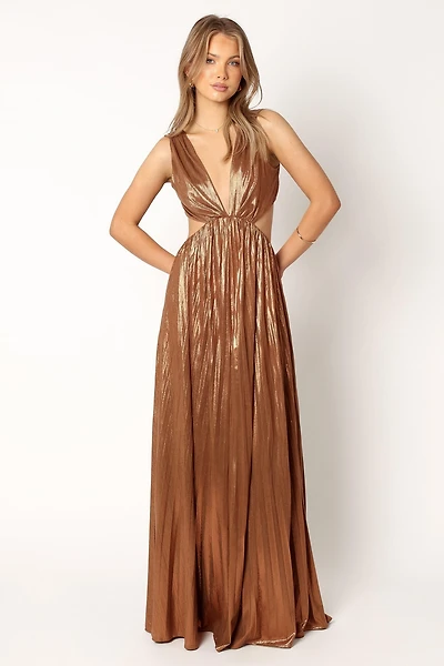 Petal and Pup Womens Shania Pleated Maxi Dress