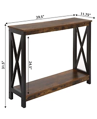 Convenience Concepts 39.5" Mdf Oxford Console Table with Shelf