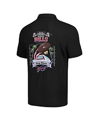 Men's Tommy Bahama Black Buffalo Bills Tidal Kickoff Camp Button-Up Shirt