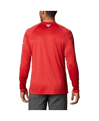 Men's Columbia Scarlet Ohio State Buckeyes Terminal Tackle Omni-Shade Raglan Long Sleeve T-shirt