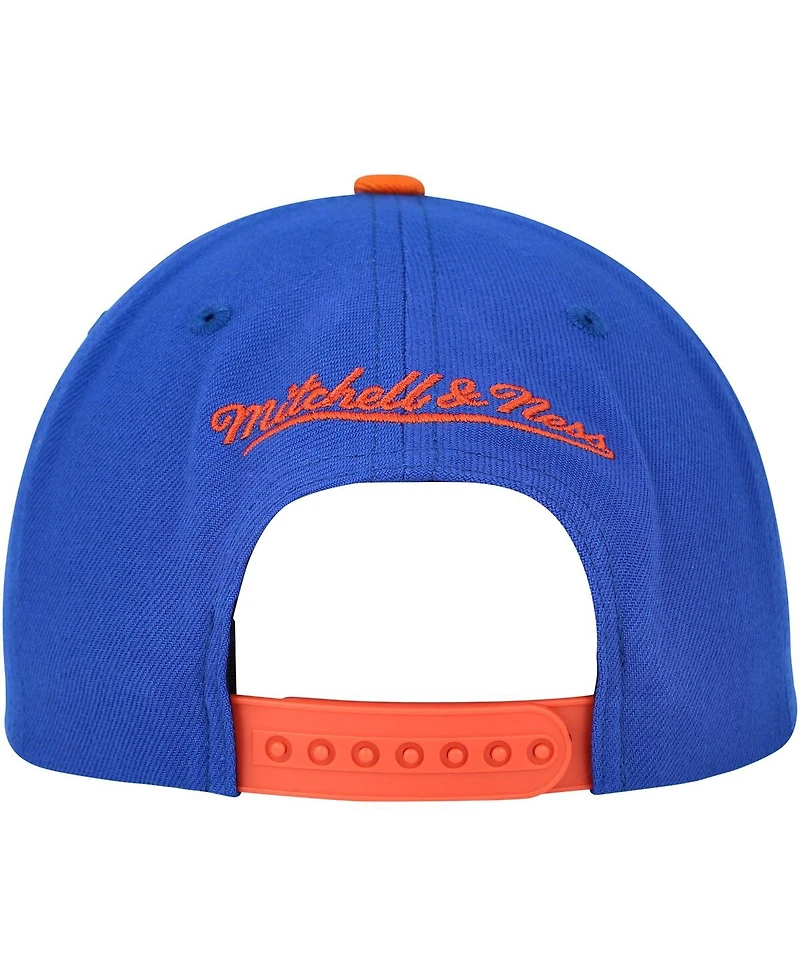 Men's Mitchell & Ness Blue Edmonton Oilers Core Team Ground 2.0 Snapback Hat