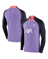 Men's Nike Purple Liverpool Strike Drill 2023/24 Performance Quarter-Zip Long Sleeve Top