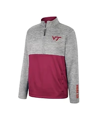 Men's Colosseum Gray Virginia Tech Hokies John Half-Zip Jacket