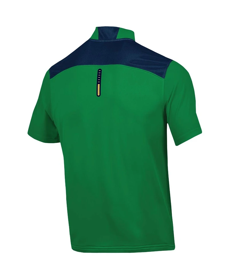 Men's Under Armour Green Notre Dame Fighting Irish Motivate Half-Zip Jacket