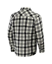 Men's Darius Rucker Collection by Fanatics Black, Natural Oregon Ducks Plaid Flannel Long Sleeve Button-Up Shirt