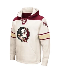 Men's Colosseum Cream Florida State Seminoles 2.0 Lace-Up Hoodie