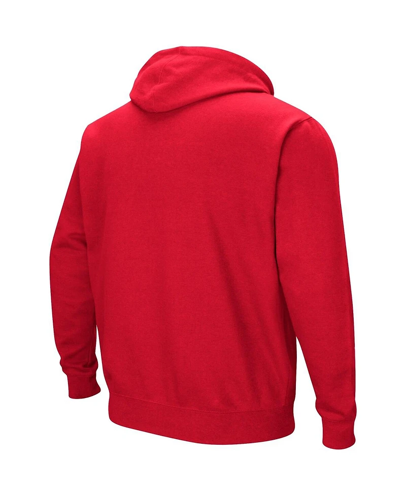 Men's Colosseum Red Louisville Cardinals Sunrise Pullover Hoodie