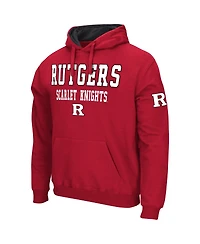 Men's Colosseum Scarlet Rutgers Knights Sunrise Pullover Hoodie