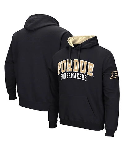 Men's Colosseum Black Purdue Boilermakers Double Arch Pullover Hoodie