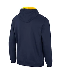 Men's Colosseum Navy Michigan Wolverines Half-Zip Hoodie