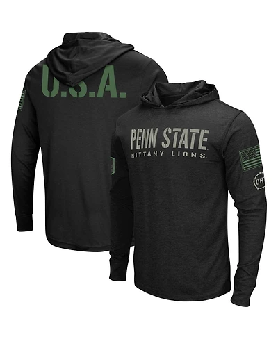 Men's Colosseum Black Penn State Nittany Lions Big and Tall Oht Military-Inspired Appreciation Tango Long Sleeve Hoodie T-shirt