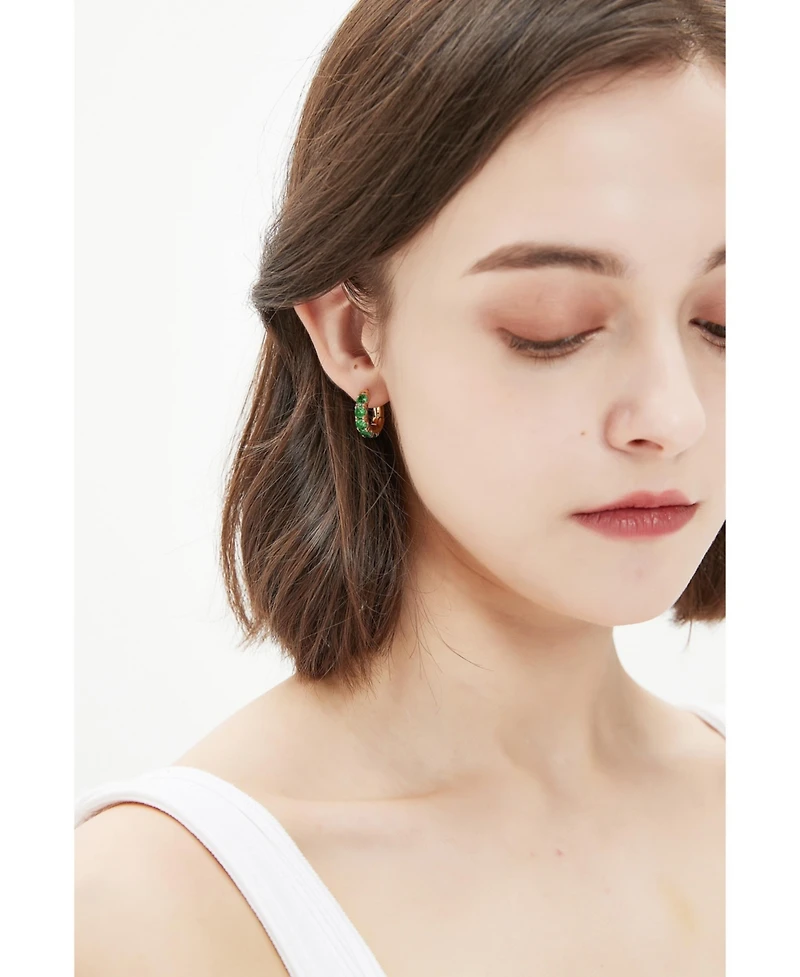 Daniela Huggie Hoop Zirconia Earrings