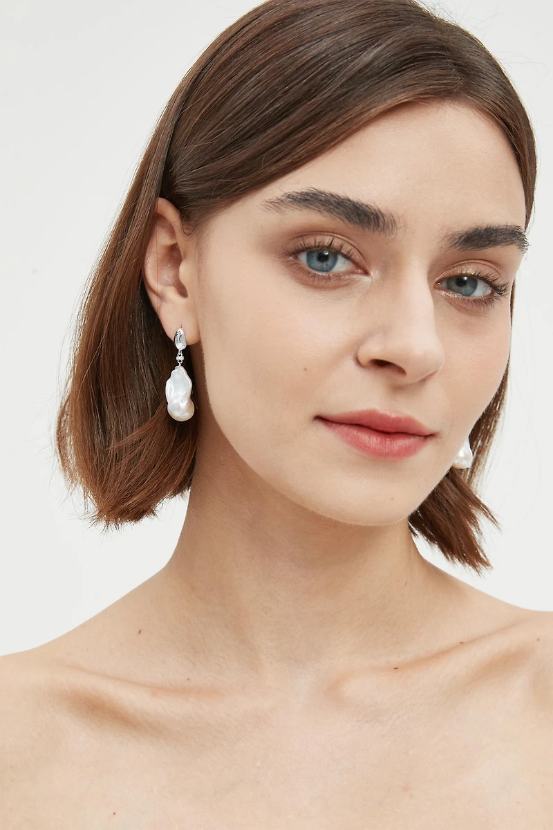 Doris Freshwater Baroque Pearl Drop Earrings