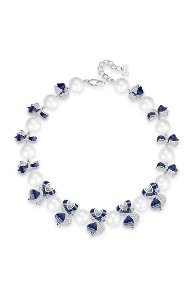 Blue Enamel Butterfly Necklace