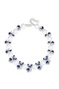 Blue Enamel Butterfly Necklace