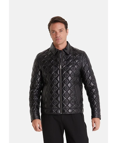 Furniq Uk Men's Fashion Jacket, Nappa Black