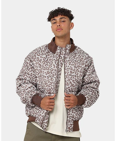Xxiii Mens Leopard Print Puffer Jacket