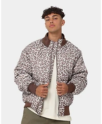 Xxiii Mens Leopard Print Puffer Jacket